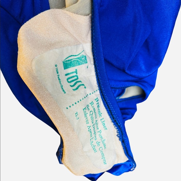 New! Vintage Roxanne Bra-Sized Saphire V Surplice One Piece Swimsuit | Size 36B - Picture 3 of 5